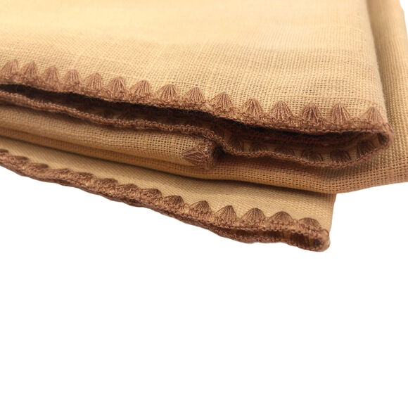 VTG Crown Manor Tablecloth 60" X 84" Brown Minimalist Cottagecore Cabin USA New - Picture 10 of 12